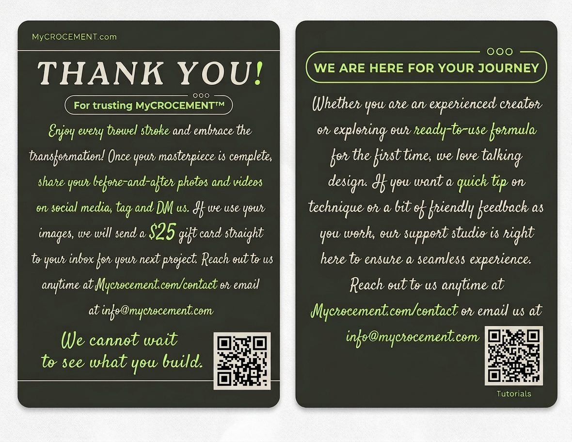 MyCROCEMENT™ thank you card